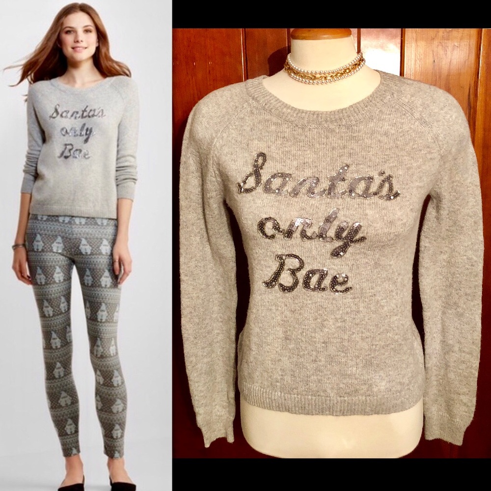 SANTAS ONLY BAE•SEQUIN BEADED SWEATER